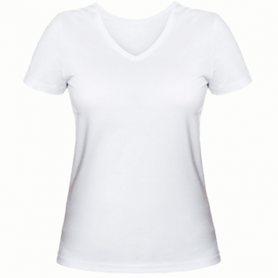 Жіноча футболка з V-подібним вирізом Дама за кермом