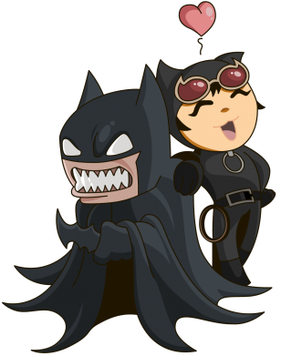  Ƴ   V-  Catwoman and Angry Batman