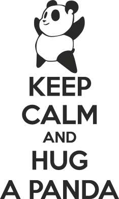  Ƴ   V-  KEEP CALM and HUG A PANDA
