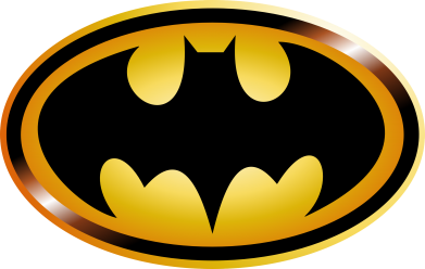     V-  Batman logo Gold