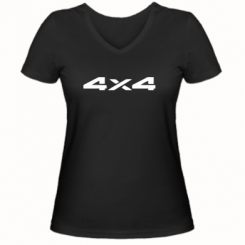 Жіноча футболка з V-подібним вирізом 4x4