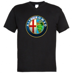 Чоловічі футболки з V-подібним вирізом ALFA ROMEO