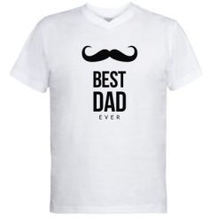 Чоловічі футболки з V-подібним вирізом Best Dad Ever