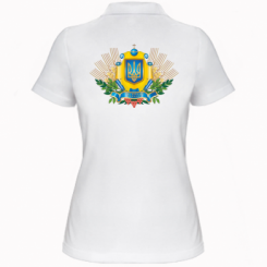 Жіноча футболка поло Бог береже Україну