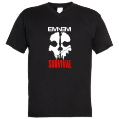 Купити Чоловічі футболки з V-подібним вирізом Eminem Survival