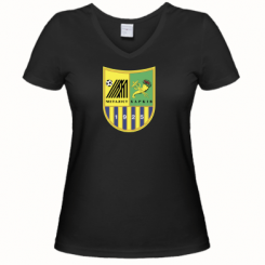 Купити Жіноча футболка з V-подібним вирізом ФК Металіст Харків