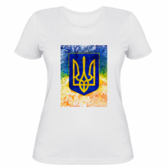 Жіноча футболка Герб України колір