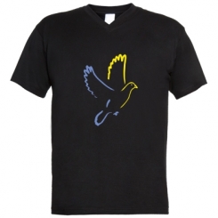 Купити Чоловічі футболки з V-подібним вирізом Голуб миру