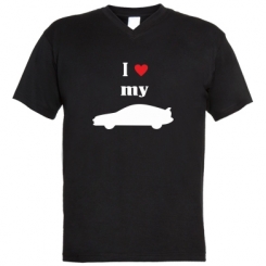 Купити Чоловічі футболки з V-подібним вирізом I love my car