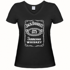 Жіноча футболка з V-подібним вирізом Jack daniel's Whiskey