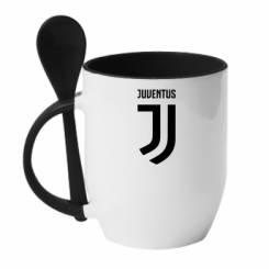 Кружка з керамічною ложкою Juventus Logo