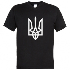 Чоловічі футболки з V-подібним вирізом Класичний герб України