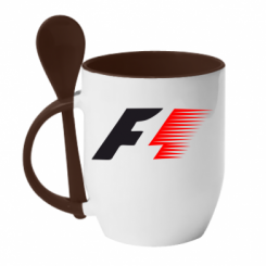 Кружка з керамічною ложкою F1