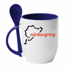 Кружка з керамічною ложкою Nurburgring