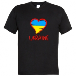 Купити Чоловічі футболки з V-подібним вирізом Love Ukraine