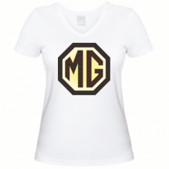 Жіноча футболка з V-подібним вирізом MG Cars Logo