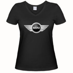 Жіноча футболка з V-подібним вирізом Mini Cooper