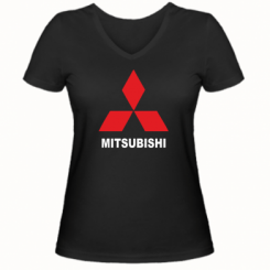 Купити Жіноча футболка з V-подібним вирізом MITSUBISHI