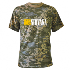 Камуфляжна футболка Nirvana смайл
