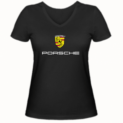 Жіноча футболка з V-подібним вирізом Porsche