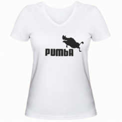 Жіноча футболка з V-подібним вирізом Pumba