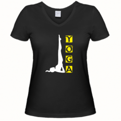 Жіноча футболка з V-подібним вирізом Yoga